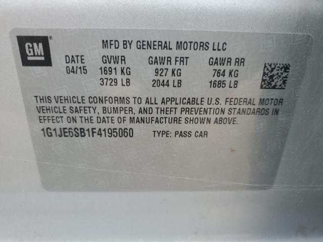 2015 CHEVROLET SONIC LTZ 1G1JE6SB1F4195060