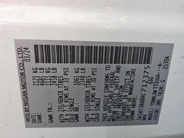 2024 NISSAN ROGUE SV - 5N1BT3BB8RC712375