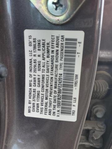 2015 HONDA CIVIC EX 19XFB2F86FE242014