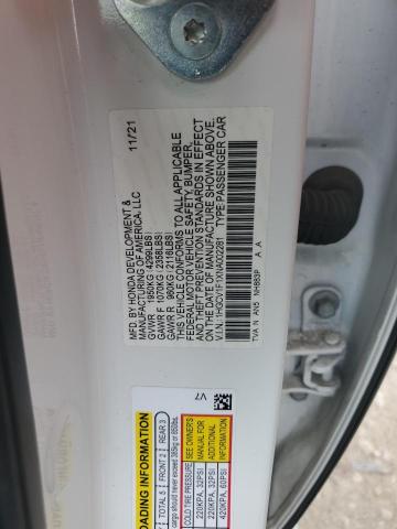 2022 HONDA ACCORD LX 1HGCV1F1XNA002281