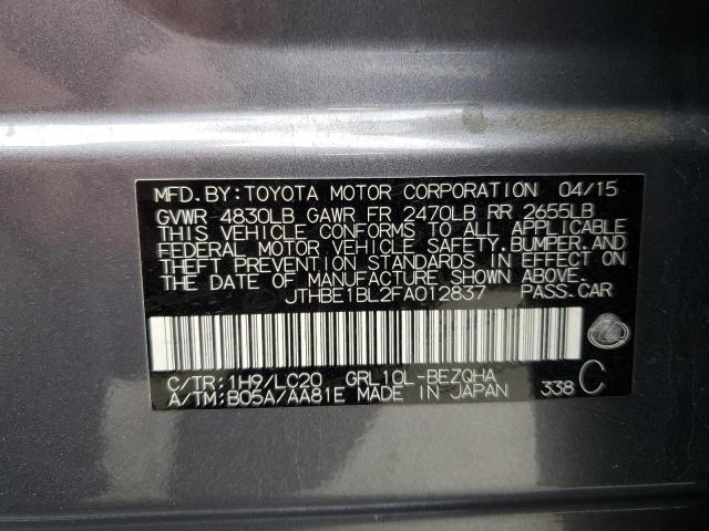 2015 LEXUS GS 350 JTHBE1BL2FA012837