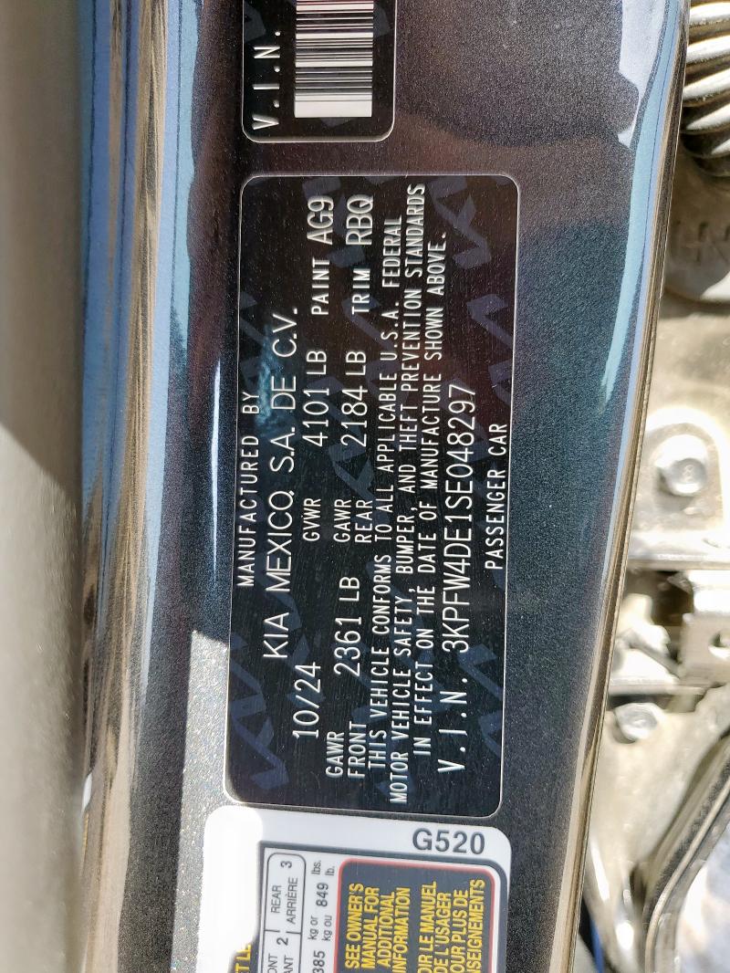 2025 KIA K4 GT LINE 3KPFW4DE1SE048297