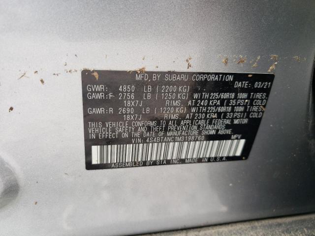 2021 SUBARU OUTBACK LI 4S4BTANC1M3198760