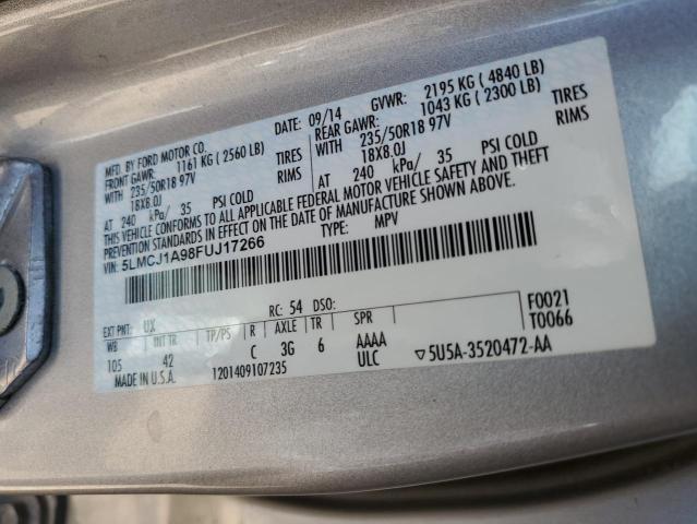 2015 LINCOLN MKC 5LMCJ1A98FUJ17266