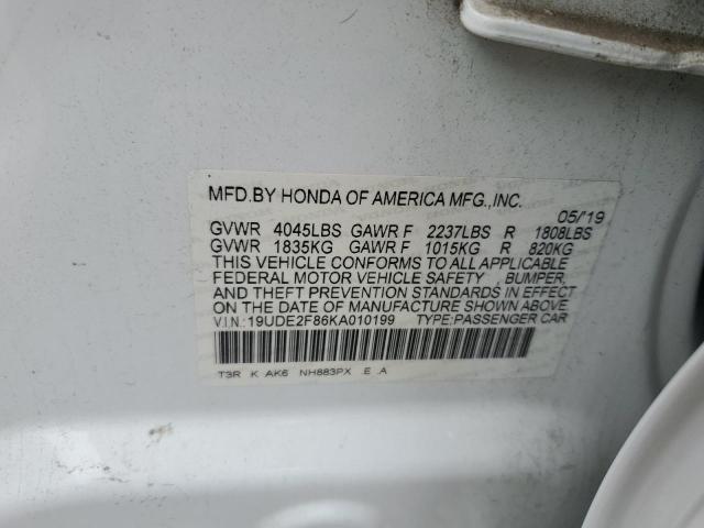 2019 ACURA ILX PREMIU 19UDE2F86KA010199