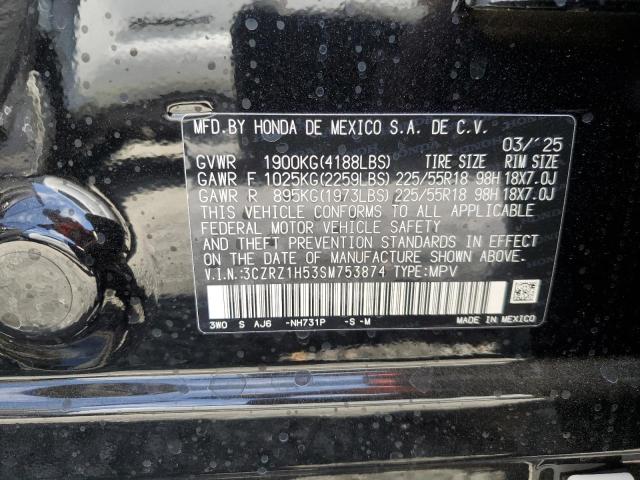 2025 HONDA HR-V SPORT 3CZRZ1H53SM753874