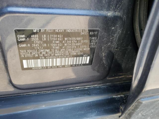 2017 SUBARU OUTBACK 2. 4S4BSACC4H3381811