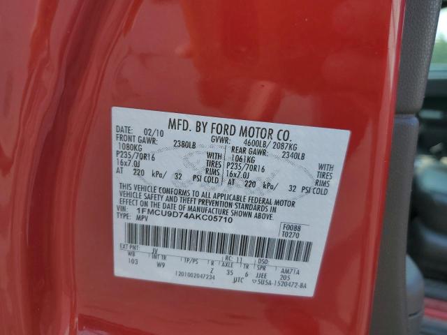 2010 FORD ESCAPE XLT - 1FMCU9D74AKC05710