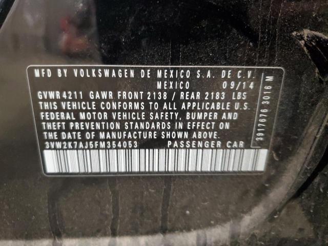 2015 VOLKSWAGEN JETTA BASE 3VW2K7AJ5FM354053