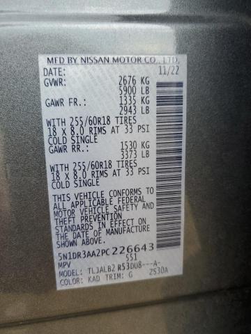2023 NISSAN PATHFINDER - 5N1DR3AA2PC226643