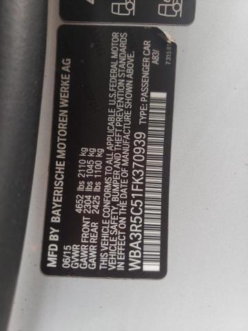 2015 BMW 435 XI WBA3R5C51FK370939