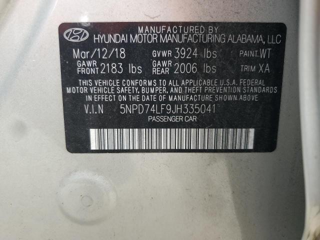 2018 HYUNDAI ELANTRA SE - 5NPD74LF9JH335041