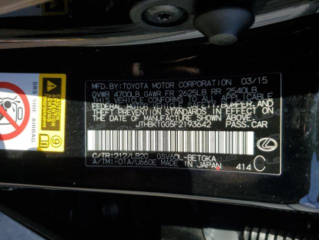 2015 LEXUS ES 350 JTHBK1GG5F2193642