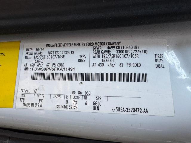 2015 FORD TRANSIT T- 1FDWS9PV6FKA11491