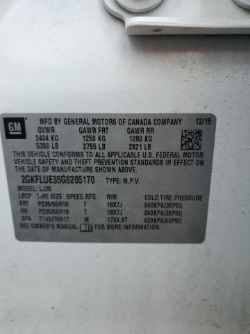 2016 GMC TERRAIN SL 2GKFLUE35G6205170