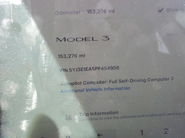2023 TESLA 3 5YJ3E1EA5PF454956