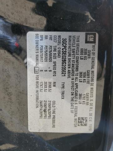 2011 CHEVROLET SILVERADO - 3GCPCSE02BG205621