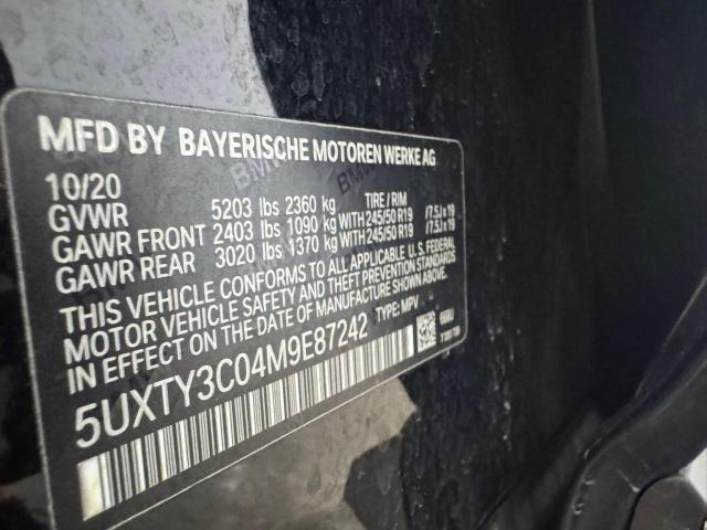 2021 BMW X3 SDRIVE3 - 5UXTY3C04M9E87242