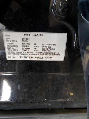 2023 TESLA MODEL Y 7SAYGDEEXPF683978