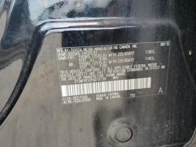 2015 TOYOTA RAV4 XLE 2T3WFREV2FW215739