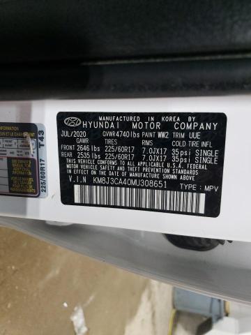 2021 HYUNDAI TUCSON LIM - KM8J3CA40MU308651