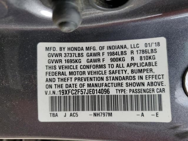 2018 HONDA CIVIC LX 19XFC2F57JE014096