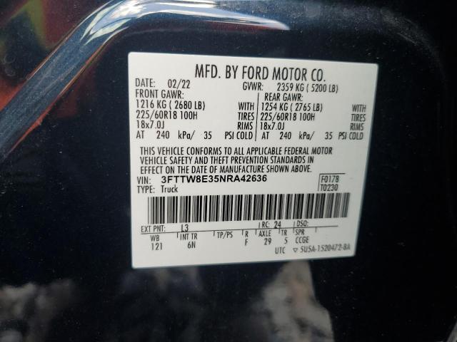 2022 FORD MAVERICK X 3FTTW8E35NRA42636