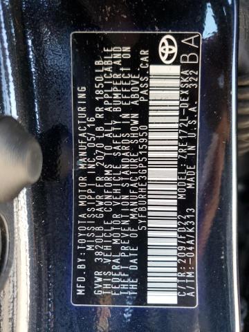 2016 TOYOTA COROLLA L - 5YFBURHE3GP515950