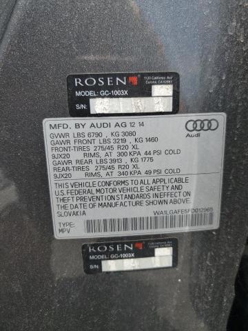 2015 AUDI Q7 PREMIUM WA1LGAFE5FD012965