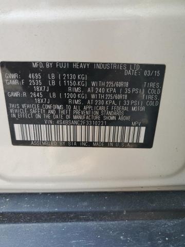 2015 SUBARU OUTBACK 2. 4S4BSANC2F3310231
