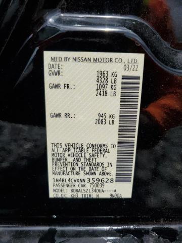 2022 NISSAN ALTIMA SR 1N4BL4CVXNN359628