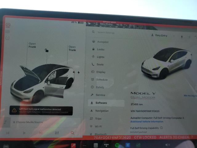 2022 TESLA MODEL Y 7SAYGDEF6NF313620
