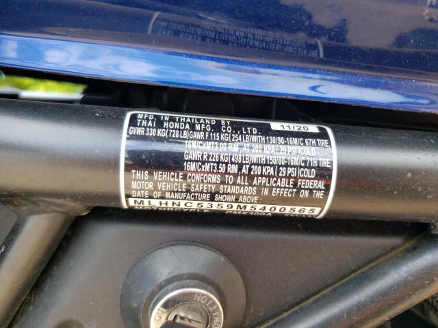 2021 HONDA CMX300 A MLHNC5359M5400565