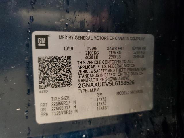 2020 CHEVROLET EQUINOX LT - 2GNAXUEV5L6158526