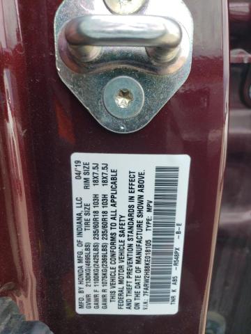 2019 HONDA CR-V EXL 7FARW2H88KE018105