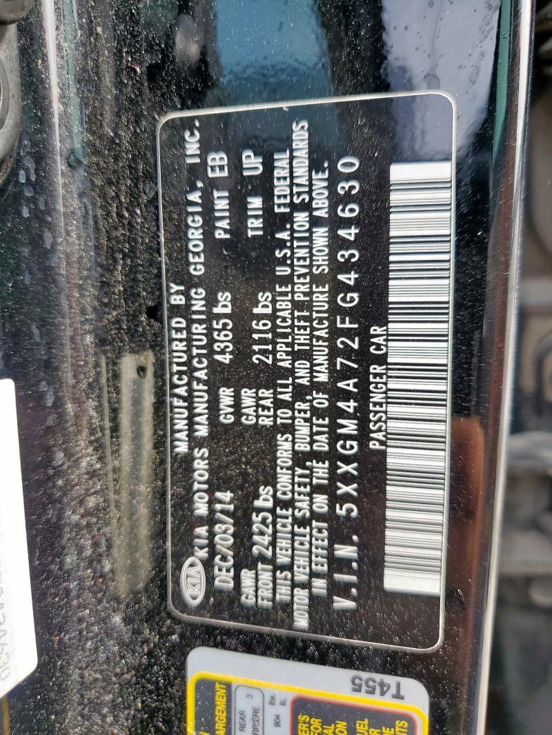 2015 KIA OPTIMA LX 5XXGM4A72FG434630
