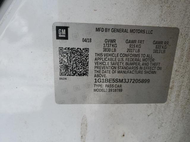 2018 CHEVROLET CRUZE LT 1G1BE5SM3J7205899