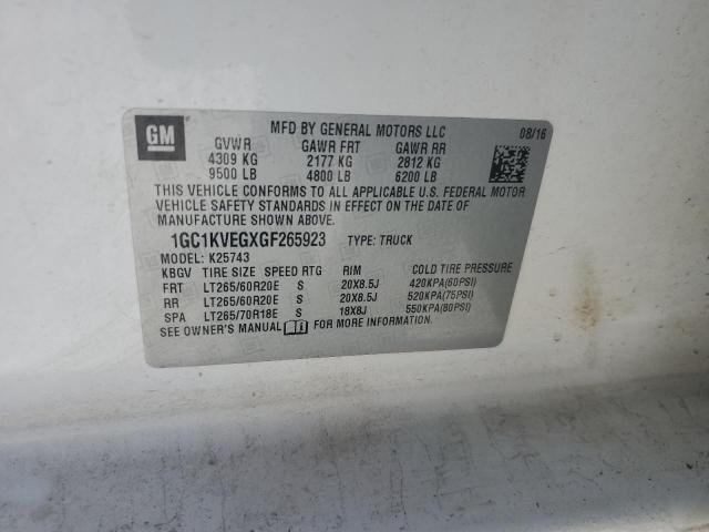 2016 CHEVROLET SILVERADO K2500 HEAVY DUTY LT 1GC1KVEGXGF265923