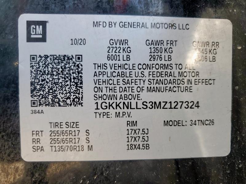 2021 GMC ACADIA AT4 1GKKNLLS3MZ127324