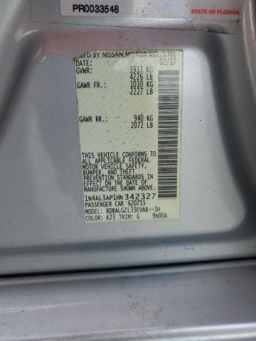2017 NISSAN ALTIMA 2.5 - 1N4AL3AP1HN342327