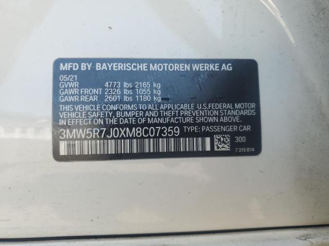 2021 BMW 330XI 3MW5R7J0XM8C07359
