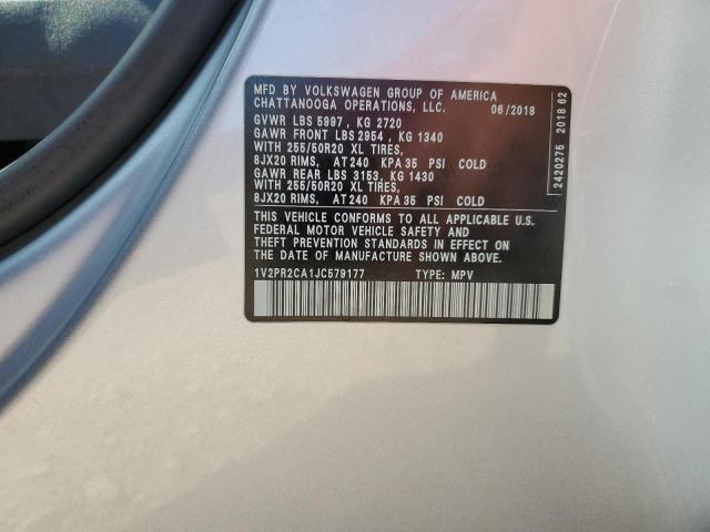 2018 VOLKSWAGEN ATLAS SE 1V2PR2CA1JC579177