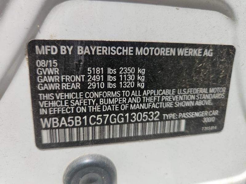 2016 BMW 535 I WBA5B1C57GG130532