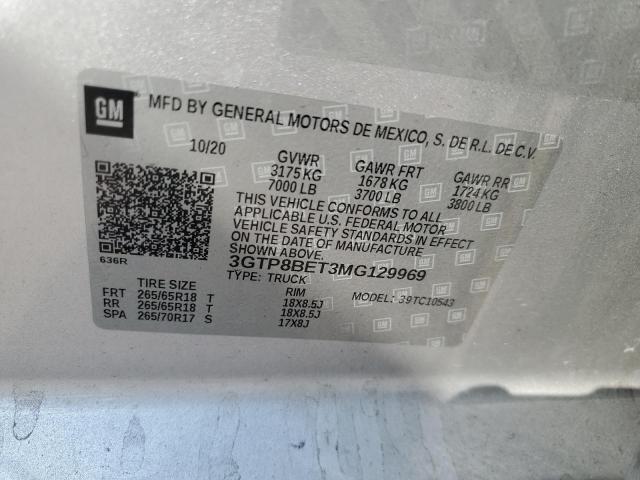 2021 GMC SIERRA C15 3GTP8BET3MG129969