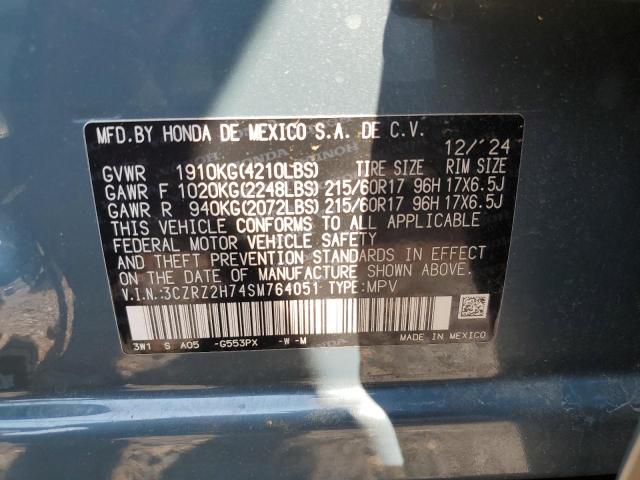 2025 HONDA HR-V EXL 3CZRZ2H74SM764051