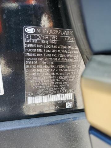 2019 LAND ROVER RANGE ROVE SALGS2RE2KA531080