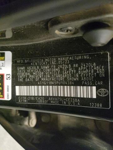 2023 TOYOTA CAMRY SE N 4T1G11BK5PU104384
