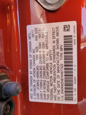 2017 HONDA CR-V EXL 2HKRW2H81HH677522