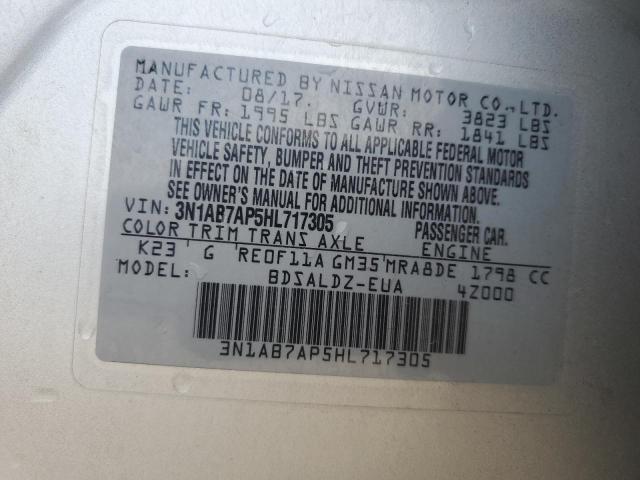 2017 NISSAN SENTRA S 3N1AB7AP5HL717305