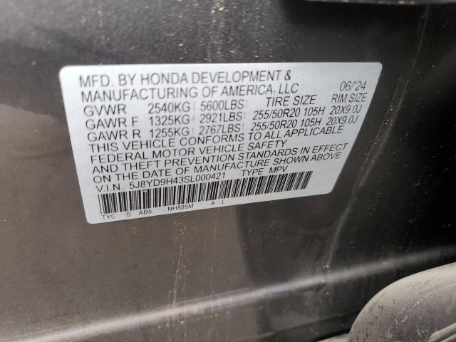 2025 ACURA MDX TECHNO - 5J8YD9H43SL000421